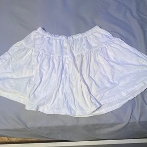 White mini skirt